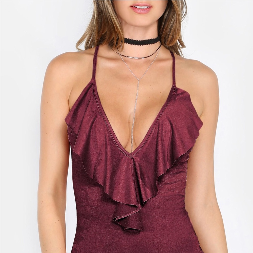 Plunge Neckline Bodysuit